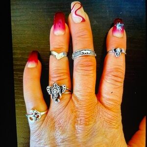 Silver Elegant Rings with Intricate Designs